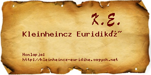 Kleinheincz Euridiké névjegykártya